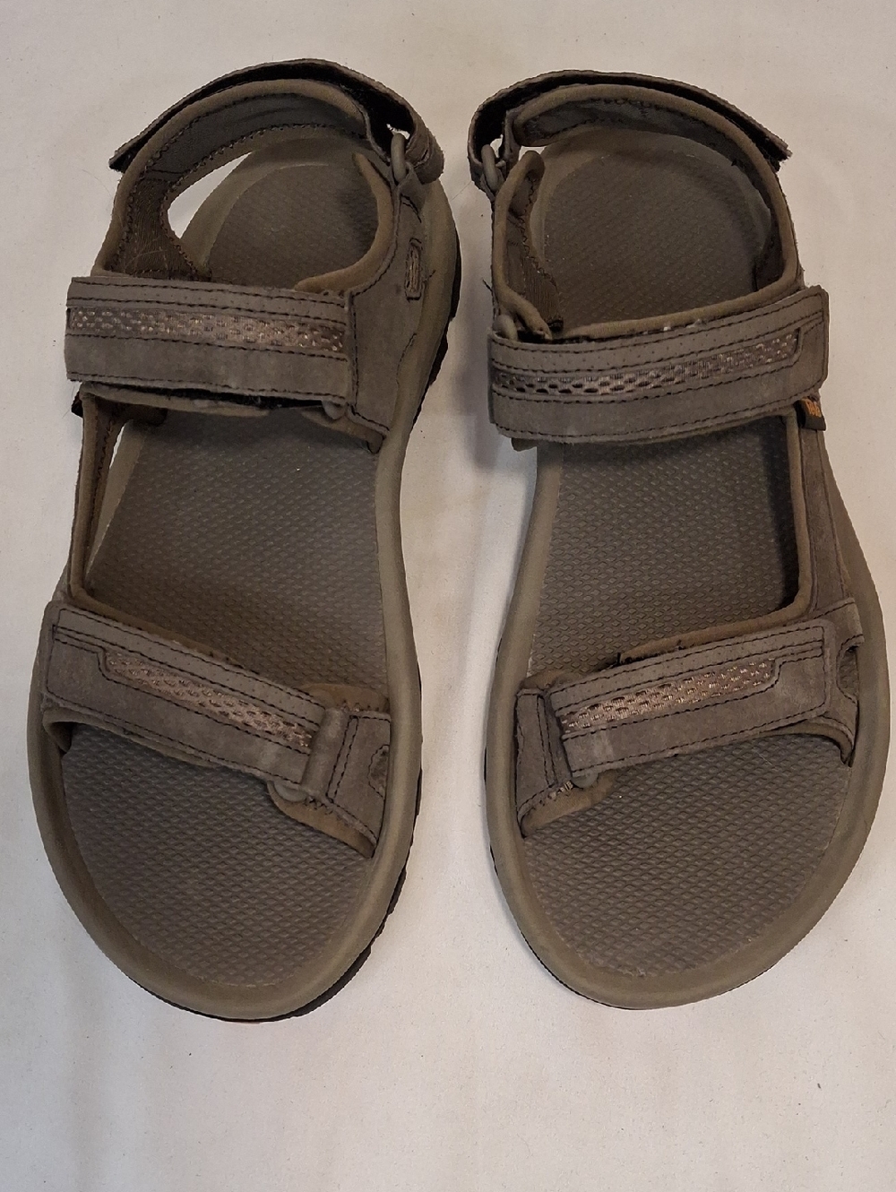 Teva Men's Hudson Bungee Cord Brown Suede Adjustable Outdoor Sandals